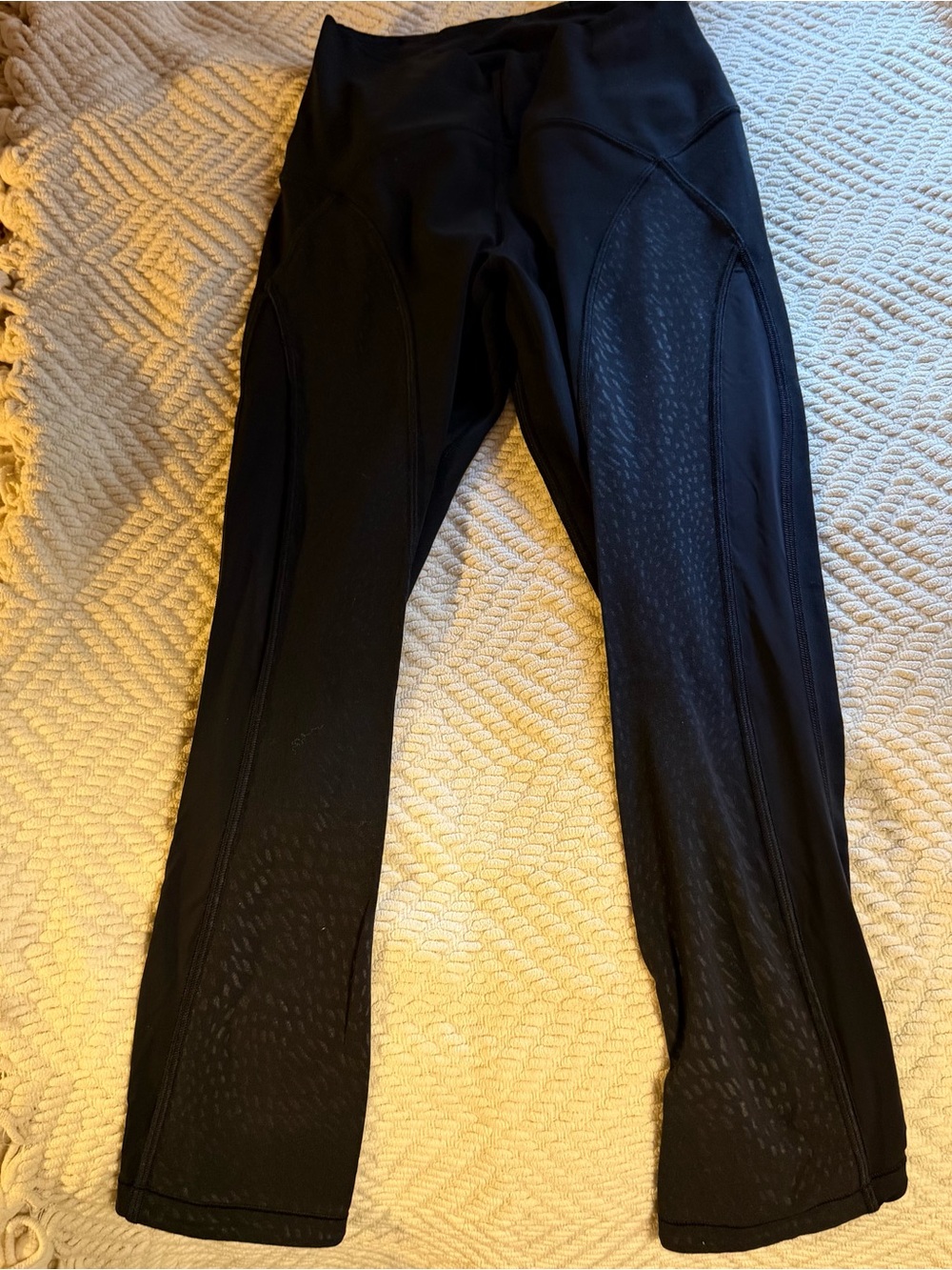 lululemon Nulu and Mesh Mid-Rise Yoga Crop 23" size 4 black